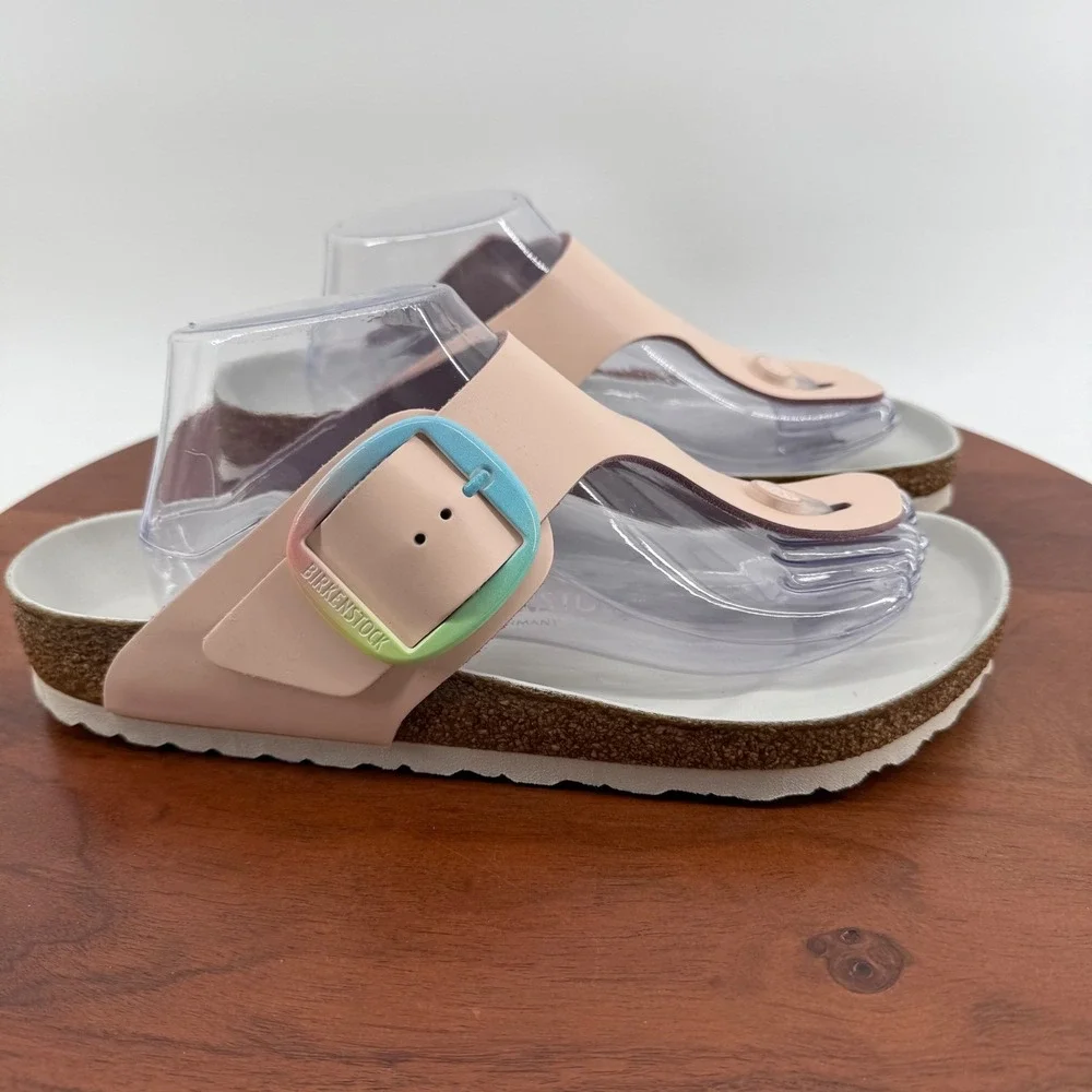 Birkenstock Gizeh Leather Big Buckle Light Rose/Pink Iridescent Ombre EU 41/L 10